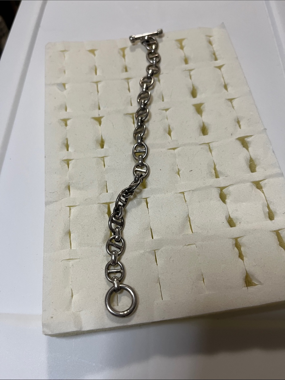 Classic Silver-Tone Linked Circle Bracelet - Silver